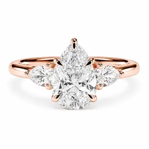 The Cluster — Pear Diamond Ring Lab Grown Bridal