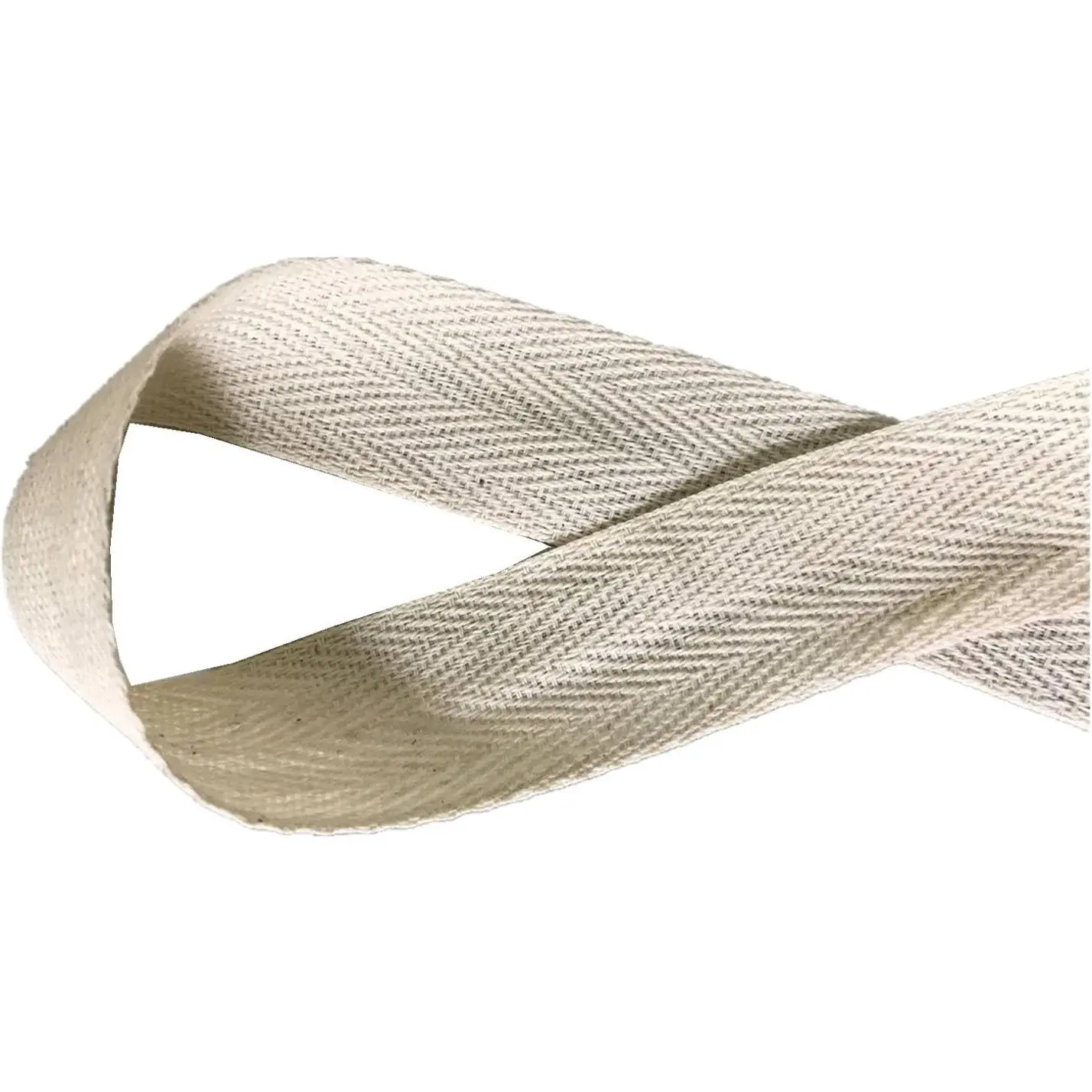 Twill Tape Ribbon  Cotton  Color 1 Inch Wide 50 Yard Roll Herringbone Tape(1 Inch-50Yard, )