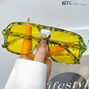 Vintage Oval Fashion Sunglasses for Men & Women, High-Quality Versatile Frames with Tinted Lenses, Lightweight Comfort Decorative Eyewear for Daily Wear Street Style Outfits