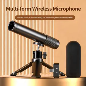 S93 Wireless Microphone, Dual Use Desktop & Handheld, Ai Noise Reduction, 20m Stable Transmission, Multi-Device Compatible, Professional Audio Quality