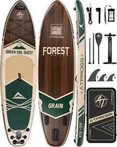 10'6''x33'' Inflatable Stand Up Paddle Board, 400lbs Extra Wide Stand Up Paddleboard with Anti-Slip EVA Deck, Premium SUP Accessories Kit, Non-Slip Stable Deck Boat for Yoga Fishing Surf