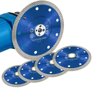 4.5" Super Thin Tile Saw Blade, Diamond Blade for Angle Grinder, Dry Wet Tile Blade for Ceramic Tile, Concrete, Granite Cutting(4.5" Blue )