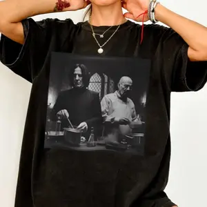Severus Snape and Walter White in Lab Shirt, Hogwarts Shirt, Breaking Bad Tee, Potterhead, Potter Book, Vintage Shirt, Wizard House Shirt, Comfort color Tee