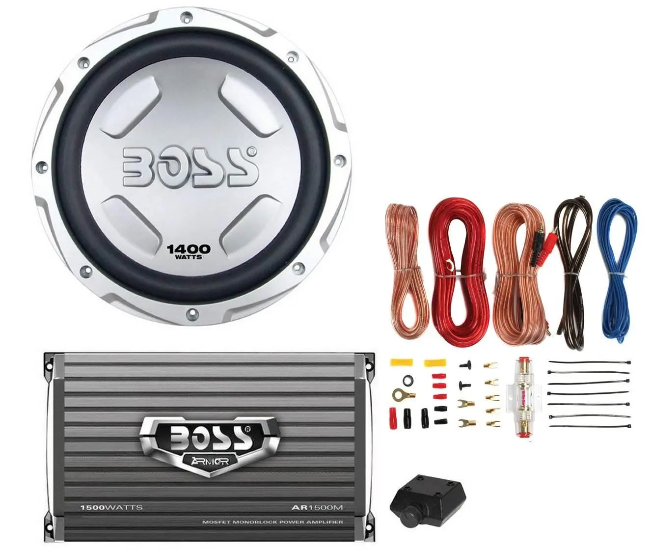 BOSS CX122 12" 1400W Car Power Subwoofer Sub Woofer and Amplifier and Amp Kit BOSS CX122 12" 1400W Car Power Subwoofer Sub Woofer and Amplifier and Amp Kit