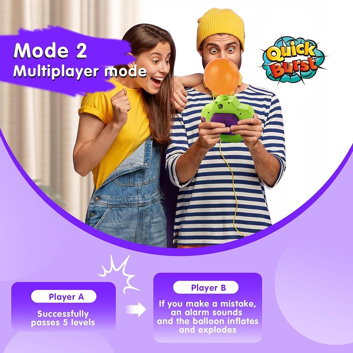 New balloon pop speed push game, Rechargeable Whack a mole stress relief toy, Educational toy for kids