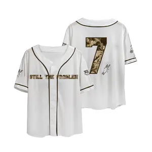 Morgies 7 The Problem Baseball Jersey, Western Style Button Down Shirt for Concert Fans, Retro Stadium Tour Outfit 2026, Cowboy Fan