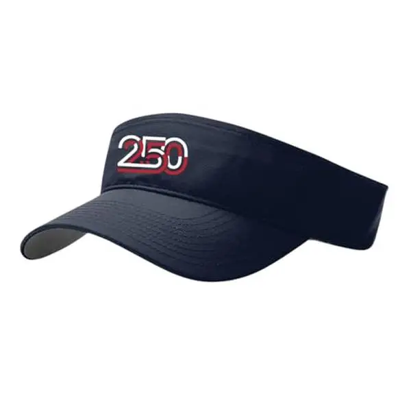 Trenz Shirt Company Men's Patriotic Lite Performance Visor Hat - USA 250 Anniversary, Navy, Breathable Adjustable