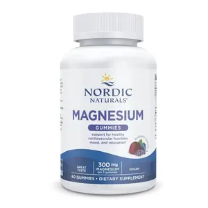Nordic Naturals Magnesium Gummies, Vegan - 60 Count for Balanced Diet & Vegan Lifestyles - Vitamin, Healthcare