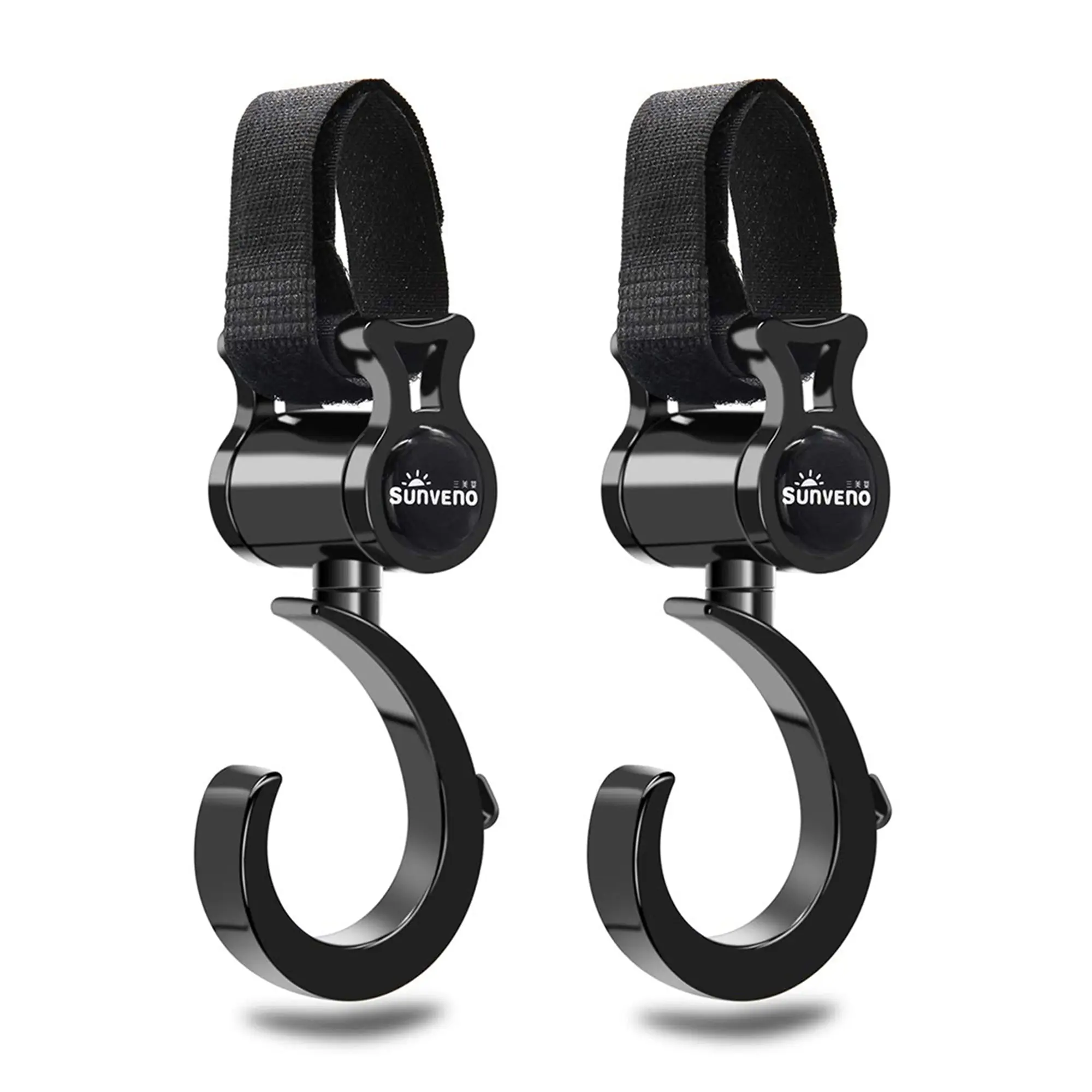 Sunveno Multi-Use Stroller Hooks - Baby & Maternity Stroller Organizer Accessory for Travel Needs Sunveno Multi-Use Stroller Hooks - Baby & Maternity Stroller Organizer Accessory for Travel Needs