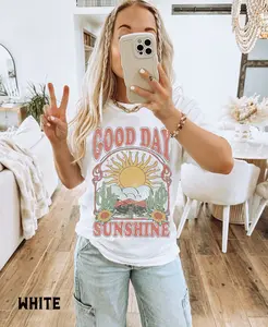 Comfort Colors Good Day Sunshine T Shirt, Sun Graphic Tee, Sun TShirt, Boho Tee, Retro 70s Style T-Shirt, Hippie Shirts, Oversized Tee Gift