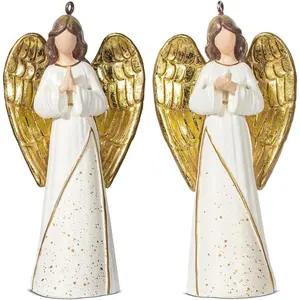 Store 2 count Christmas Angel Ornaments 5-Inch  Angel Decorative  Decoration for Christmas Tree Decor Xmas