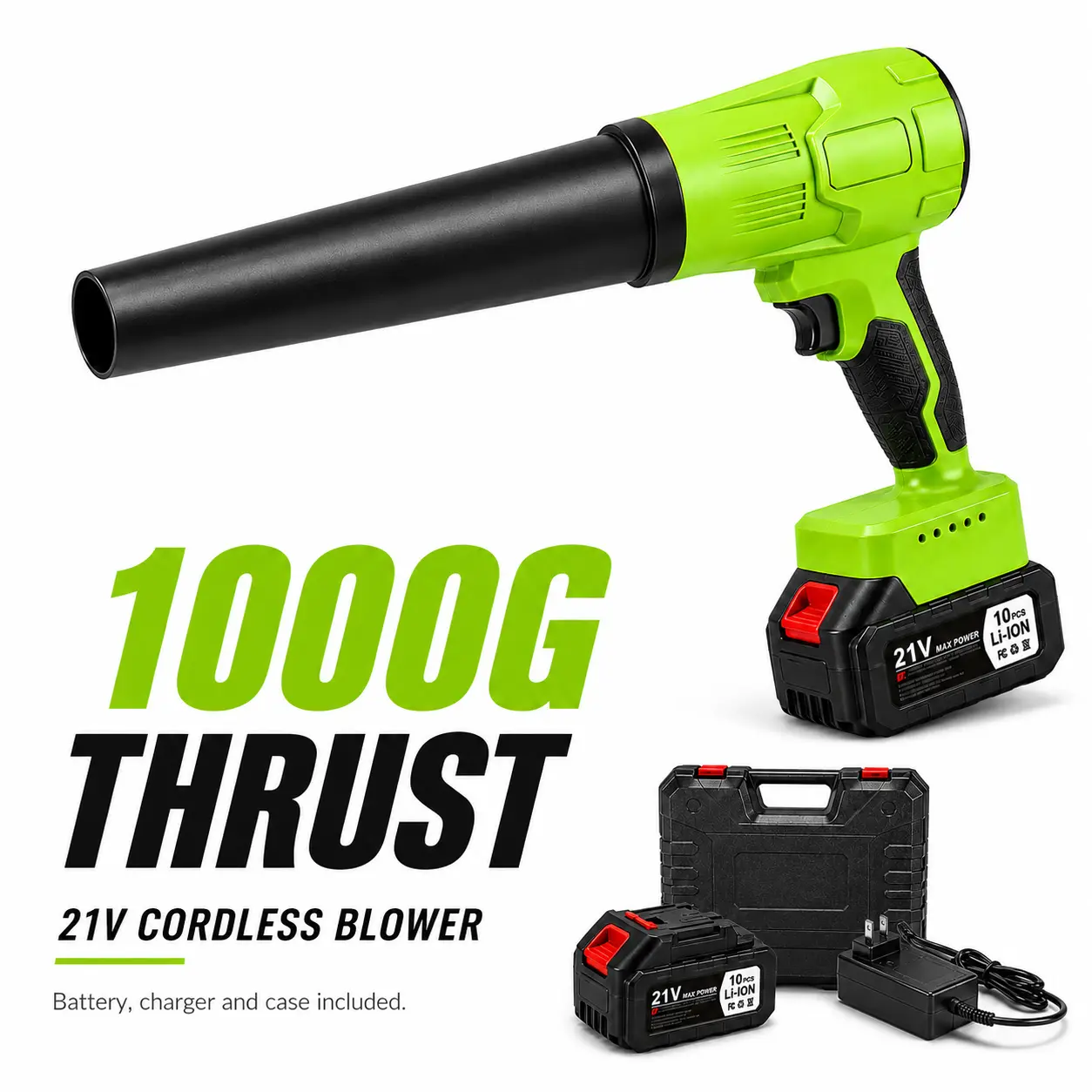 Handheld Brushless Motor Cordless Turbo Jet Blower - Powerful Power Tool for Car Drying, Outdoor Cleaning
