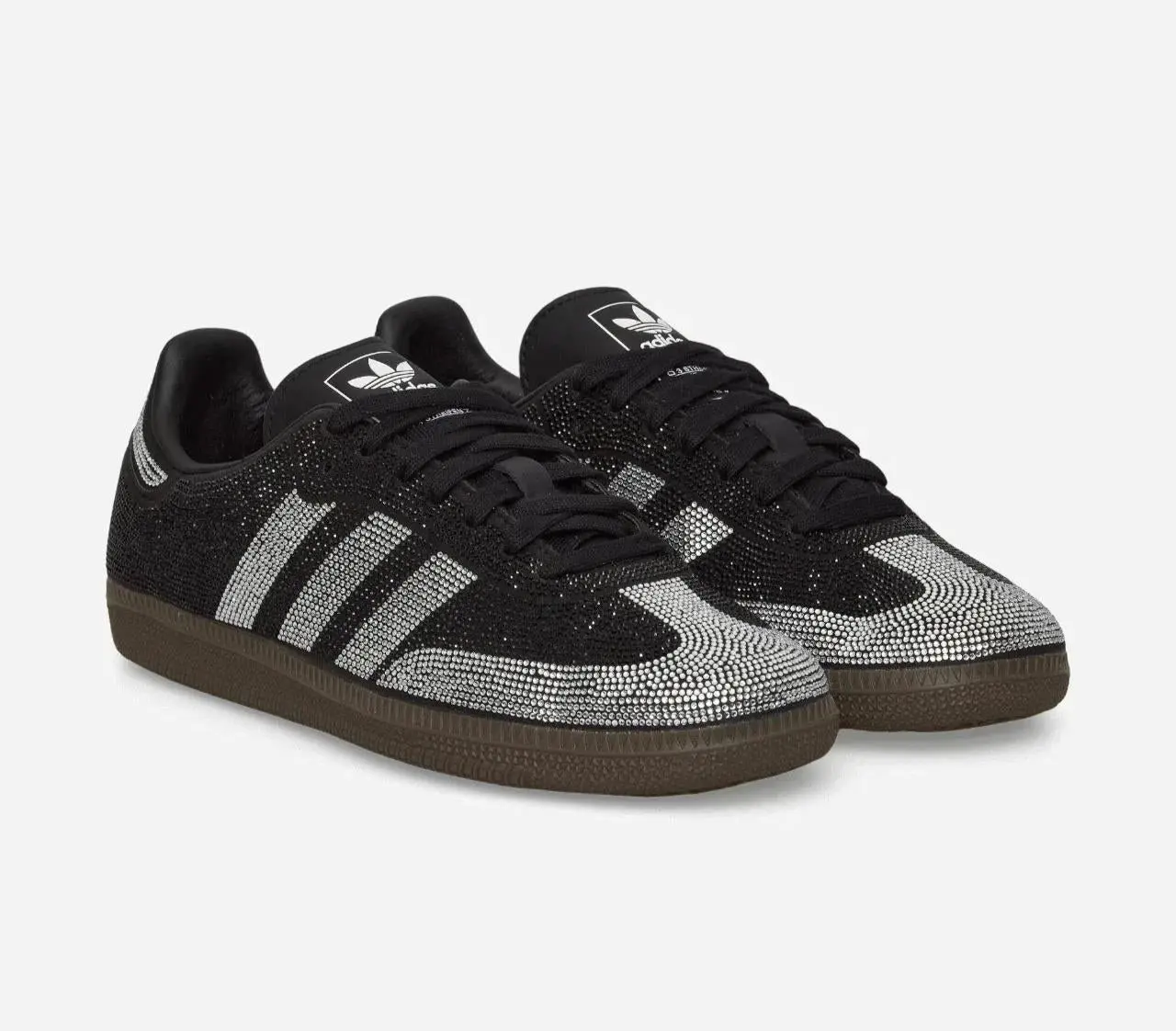 Adidas Samba OG Rhinestone Black Silver (Women's) IH9052 New Sneaker Athletic