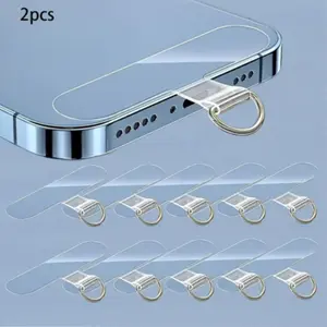Phone Lanyard Sticker, Universal Adhesive Mobile Phone Holder with Removable Anti-lost Strap Connector Kit, Phone Strap for iPhone & Android, Adjustable, Phone Wrist Strap