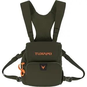 Binocular Harness Chest Pack with Rangefinder Pouch Bino Case for Hunting Hiking Shooting