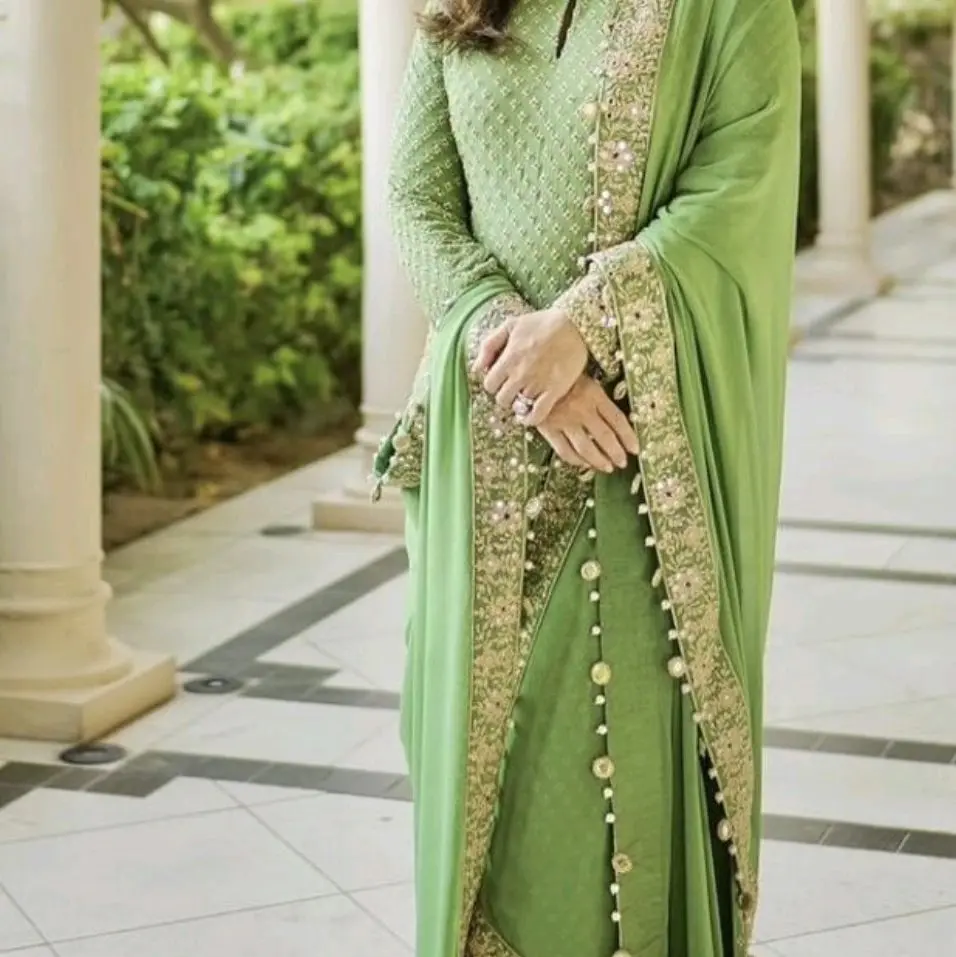 Women's Traditional Pakistani Style Salwar Kameez, Elegant Fashion Clothes for Casual Wear, Comfortable Womenswear Dress