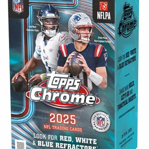 2025 NFL TOPPS CHROME VALUE BOX - Official NFL Trading Card Collection for Collectors and Fans