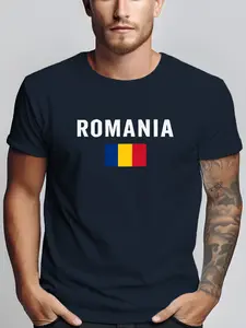 Men's Summer Micro-Stretch Comfort Round Neck Printed T-Shirt, Fashionable Trendy Wear, Best Choice for Men, Casual Stylish Tee