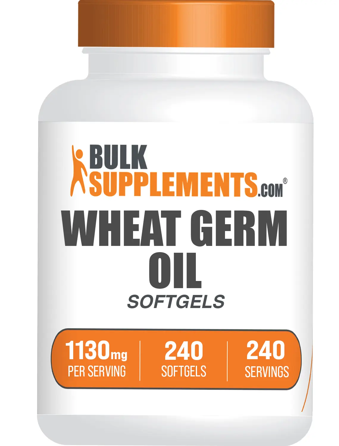 BulkSupplements Wheat Germ Oil Softgels - Natural, Sugar-Free, Dairy-Free Healthcare Supplement with Glycerin - 1130mg per Serving, 240 Count - Immune Support, Skin Care Aid