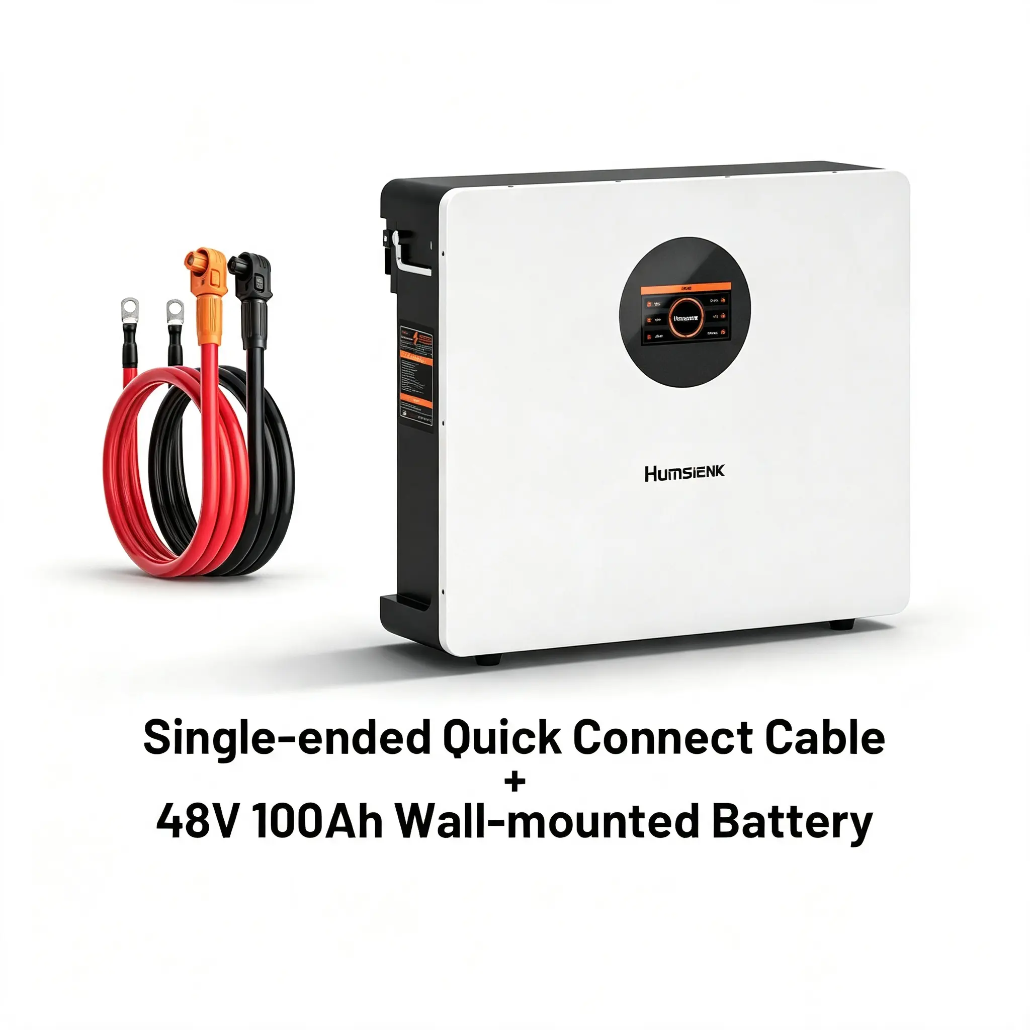 【5kWh Battery】Humsienk 48V 100Ah 5.12kWh Wall-Mounted LiFePO4 Battery with Bluetooth for Home Backup Power, deep cycle,solar system
