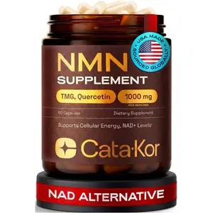 Cata-Kor NMN Supplement – 4-in-1 NAD Supplement with Quercetin | TMG | Resveratrol – NMNH Alternative – Supports Cellular Energy & NAD+ Level – 60 Capsules – Third-Party Tested (1 Pack)