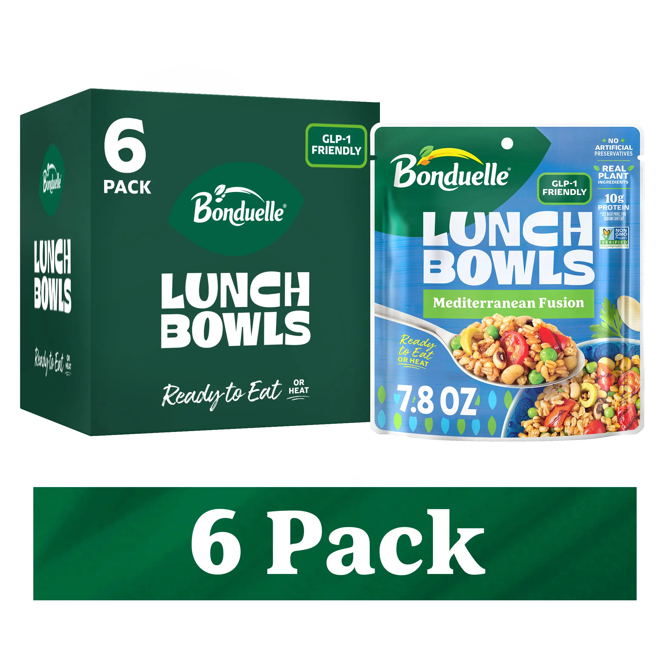 6-Pack Bonduelle Lunch Bowls - Mediterranean Fusion