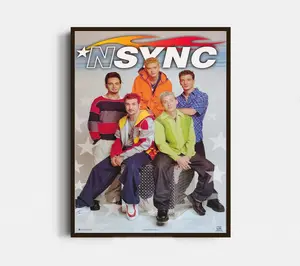 Vintage 1999 NSYNC N Sync Boy Band Pop Stars Music Promo Poster