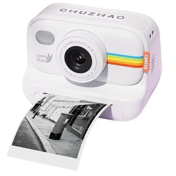 Instant Camera with 3 Print Paper, 2.0 Inch LCD Screen Digital Camera, Rechargeable 1080P Pocket  thermal Camera, Birthday Gift for Boys & Girls Kids , Portable Camera, Lens Camera