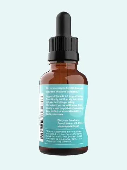 Lactose Intolerant Enzyme Drops – All-Natural, 100 Servings for Dairy Relief Milk Dietary