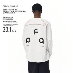 Men’s Cooling Long Sleeve T‑Shirt – Quick Dry Anti Odor, Minimalist Streetwear, Loose Fit Crewneck Workout Tee by FPA