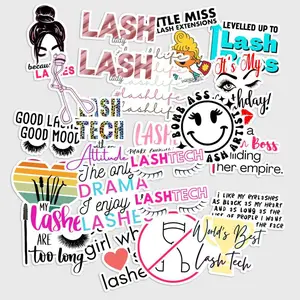 Sticker Pack 20 pcs Eyelash Beauty Stickers, Makeup Salon Vinyl Decals