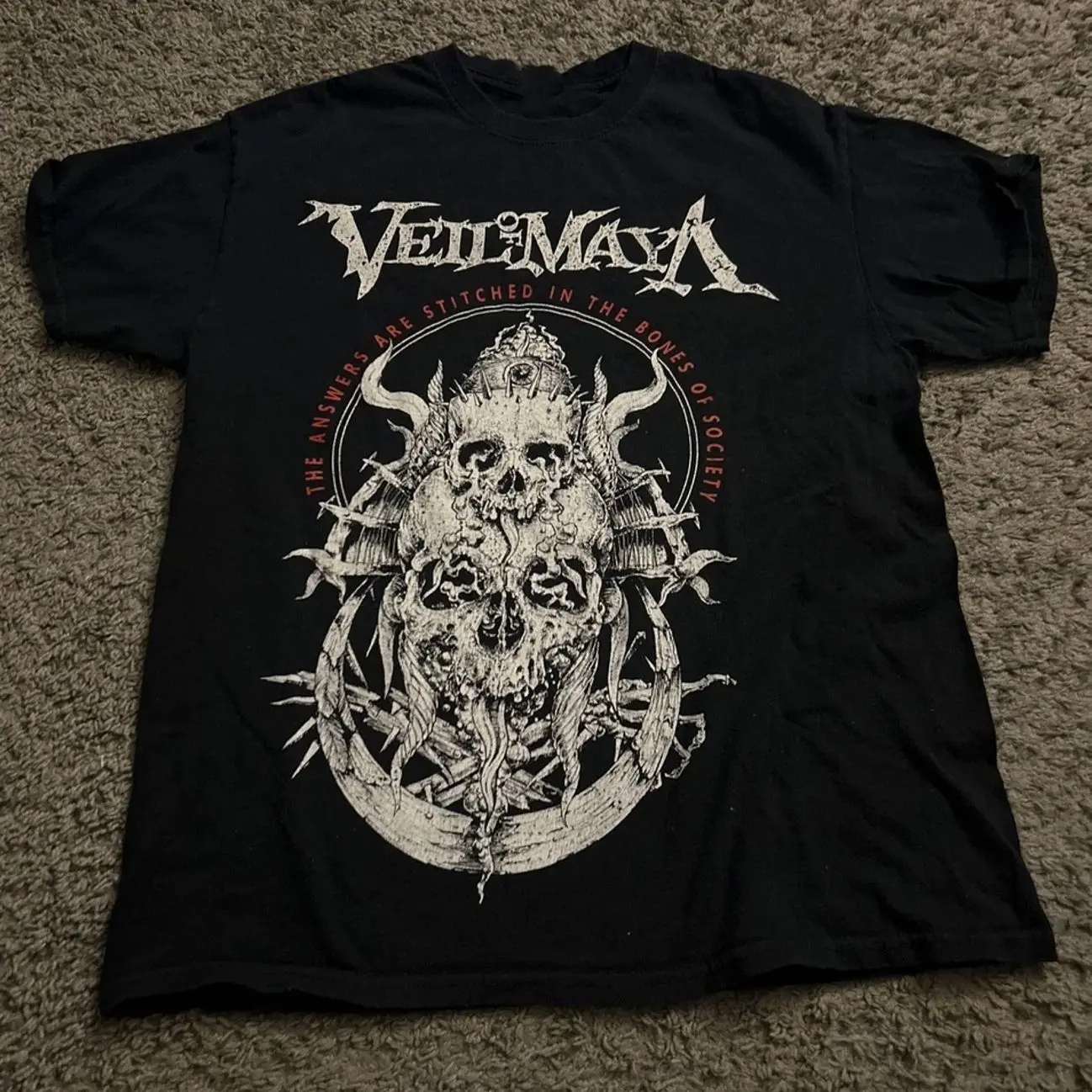 VTG Veil Of Maya Band Album Metalcore Band  Cotton Black All Size T Shirt BT755 F