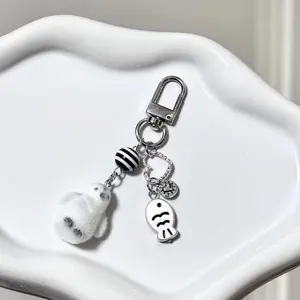 Iceberg Series Plush Cartoon Polar Bear Otter Penguin Bag Charm, Cute Soft Keychains, Cute Accessory for Women Daily Use