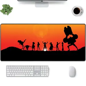[Sale Up To 50%] OP Pirates Anime Desk Mat Sunset Straw Hat Crew Silhouette