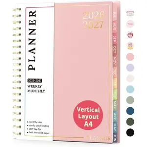 Teacher Planner 2026-2027, Academic Planner 2026-2027, Jul 2026 - Jun 2027, 8.5"x11", Weekly & Monthly Planning Book with 7 Periods, School Agenda for Teacher Student Homeschool, A4, Pink