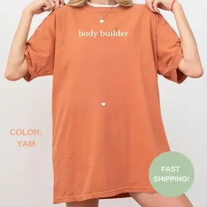 [Comfort Colors] Body Builder Pregnancy T-Shirt 🤰💪✨ Funny Maternity Tee, Cute Baby Bump Graphic Shirt, Mom To Be Humor Design, Full Color Print, Top Womenswear, Top Menswear, Gift