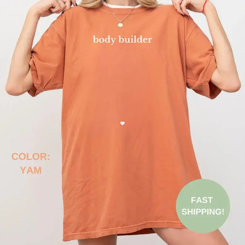 [Comfort Colors] Body Builder Pregnancy T-Shirt 🤰💪✨ Funny Maternity Tee, Cute Baby Bump Graphic Shirt, Mom To Be Humor Design, Full Color Print, Top Womenswear, Top Menswear, Gift