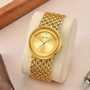Stylish women’s quartz watch with a stainless steel strap, 30 m water resistance, includes a mesh strap, timeless classic design—an ideal gift for birthdays and Valentine’s Day.