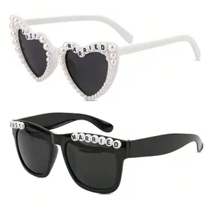 Fashion Glasses Set for New Wedding Party Decorations, Perfect for Bridal Shower & Single Bachelor Parties, Stylish Accessories