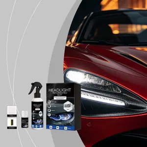 Car Headlight Restoration Kit, Stain Remover, Cleaning Agent, Brightening Care, Auto Accessories, Easy Application, Headlight Polishing Agent
