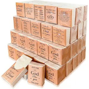 50 Pack  Christian Pocket Tissues with 10  Verse Travel Packs Bulk 500 Sheet Small Tissues Pocket Packs 3 Ply Mini Travel Size Individual Religious Party Favor