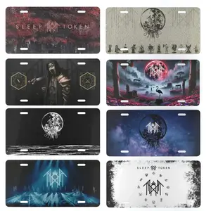 Sleep Token License Plate Novelty Vanity Tag Band Logo Aluminum Car Tag