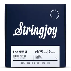 Stringjoy 24-90 Balanced Medium Gauge Signatures - Nickel Wound Bass VI Strings