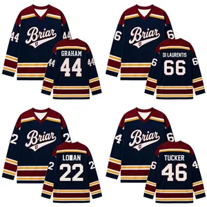 Off Campus Briar University Hockey Jersey, Graham 44 22 DI LAURENTIS 66 Tucker 46 Print Shirt, Cosplay Hockey Romance Shirt