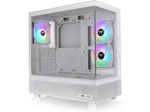 Thermaltake View 270 Plus TG ARGB Snow Mid Tower E-ATX Case 3x120mm ARGB Fans Included Support Up to 360mm Radiator Front & Side Dual Tempered Glass Panel CA-1Y7-00M6WN-01