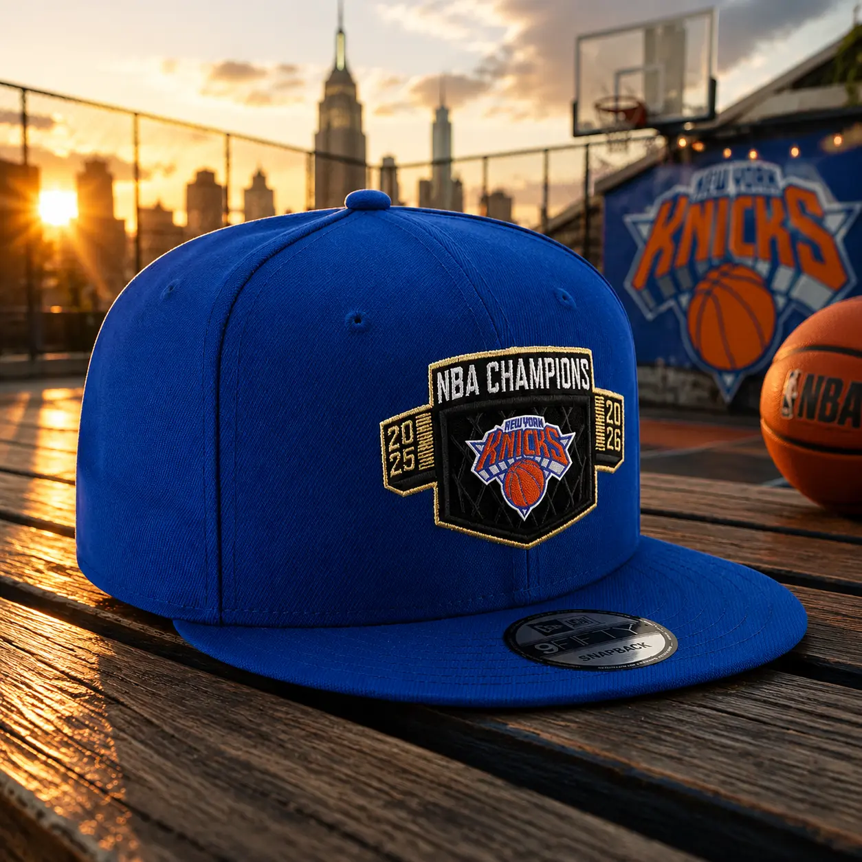 New Era New York Knicks 2026 NBA Finals Champions 9FIFTY Snapback Hat – Men's Streetwear Adjustable Cap
