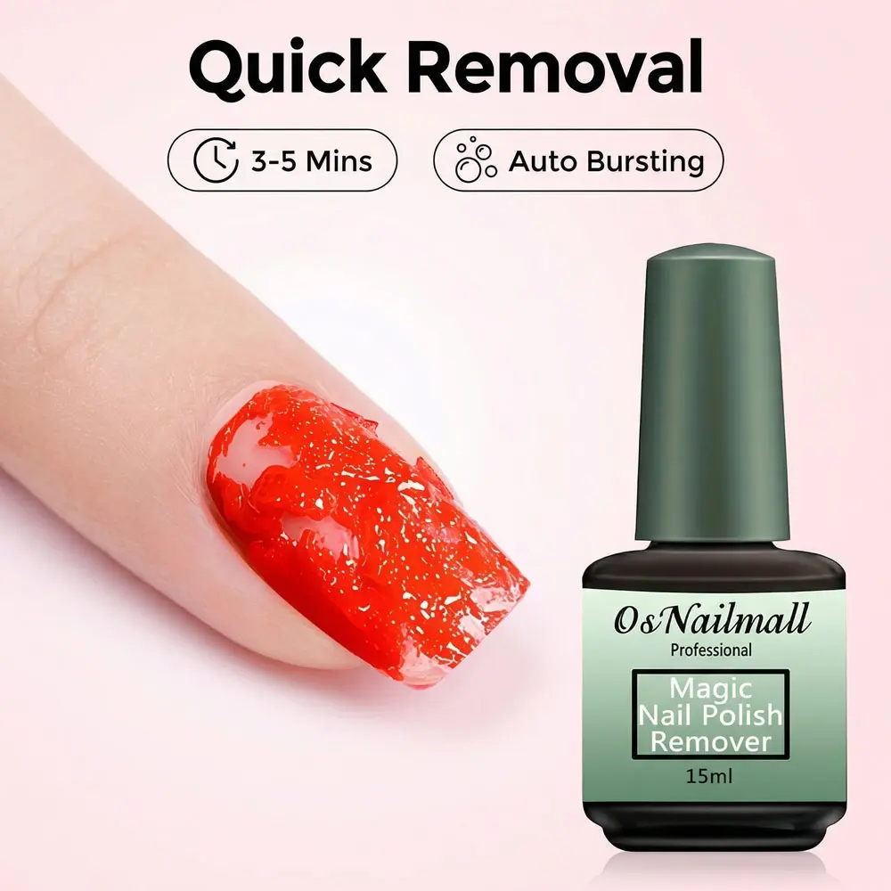 Osnailmall Nail Gel Remover, Fast & Healthy Nail Art Remover, Easy to Apply, for Acrylic, Poly Gels and Nail Polish, Nail Care Product, Manicure, Nail Polish Removers