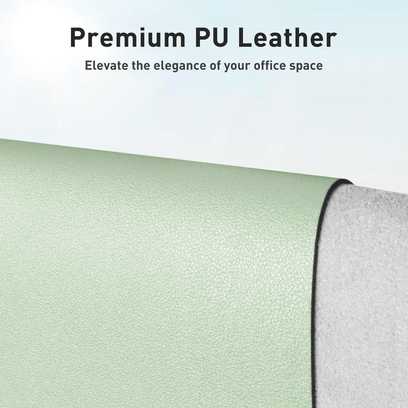 Leather Desk Pad Protector, Mouse Pad, Office Desk Mat, Non-Slip PU Leather Desk Blotter, Laptop Desk Pad, Waterproof Desk Writing Pad for Office and Home