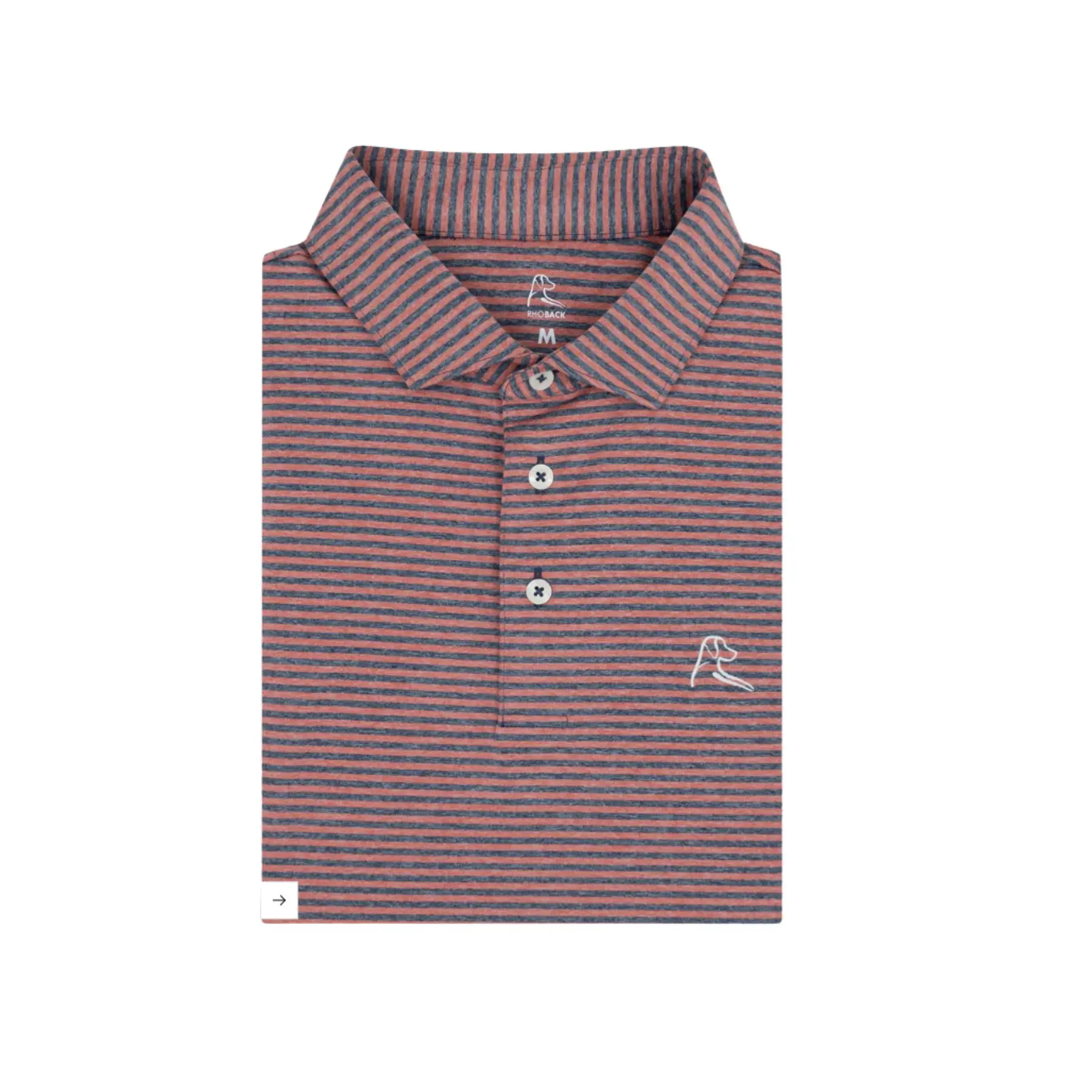 The Barts Heather Stripe Men's Short Sleeve Performance Polo Shirt