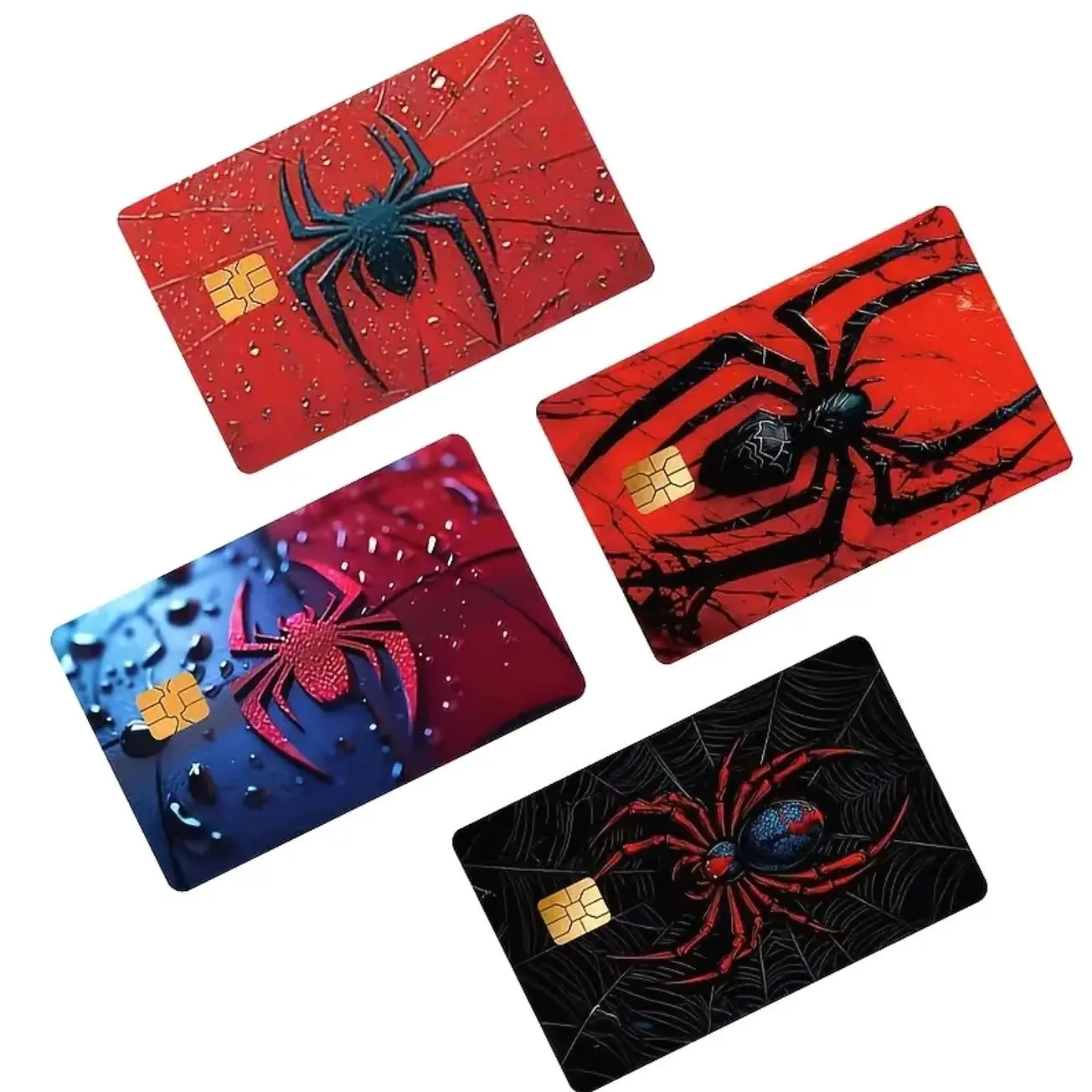 Spider Credit Card Skin, Waterproof Debit Card Sticker Cover, Scratch Resistant Vinyl Wallet Wrap, Gothic Spider Art Design